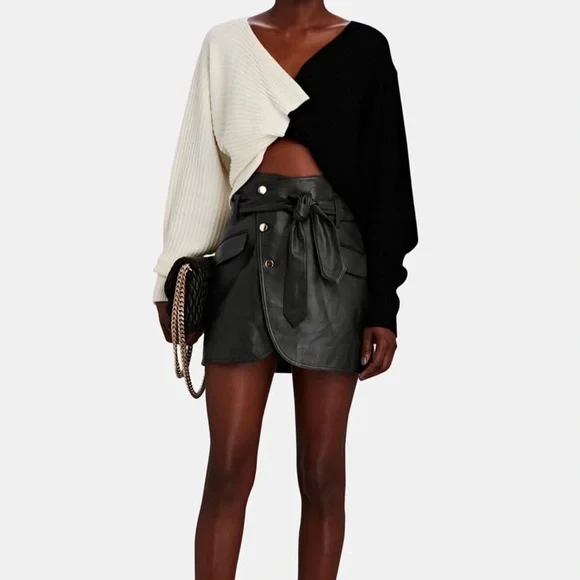 Marissa Webb 100% lamb leather skirt NEW - Picture 3 of 8